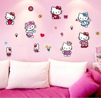 包邮特大号Hello Kitty 凯蒂猫儿童房墙贴纸贴画 女孩 衣柜冰箱贴_250x250.jpg