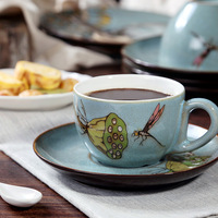 手绘咖啡杯碟套装 特色复古陶瓷杯子马克杯欧式创意_250x250.jpg