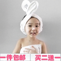 韩国卡通法兰绒兔耳朵洗澡敷面膜束发带发箍 包邮_250x250.jpg