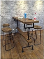 美式复古铁艺吧台桌椅组合高脚桌椅休闲咖啡桌酒吧椅吧台凳子实木_250x250.jpg
