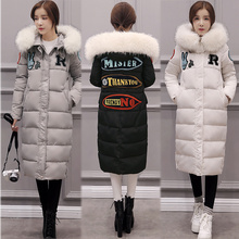 冬季新款韩版修身棉服中长款加厚宽松棉衣女羽绒服长款