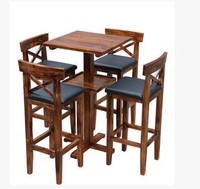 特价包邮 碳化实木桌椅 酒吧桌椅套件 吧凳吧台 高脚桌凳_250x250.jpg