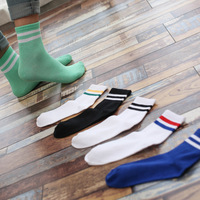 韩版原宿滑板两条杠短袜夏季中筒袜全棉运动男女袜条纹二条杠袜子_250x250.jpg