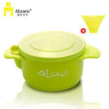 ALCOCO 婴儿保温碗注水式不锈钢碗宝宝碗儿童餐具两用型可配吸盘