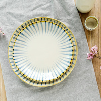剑林 青花 创意日式复古手绘 家用圆形大菜盘 盘子 陶瓷餐具_250x250.jpg