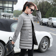 2015冬装新款女装棉衣加厚外套韩版中长款貂绒轻薄大码羽绒棉服女