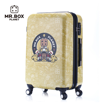 张小盒6世界徽章系列 印度徽章行李箱万向轮旅行箱学生拉杆箱子