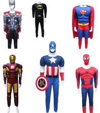 肌肉成人美国队长3服装钢铁侠蜘蛛侠雷神复仇者联盟表演衣服包邮