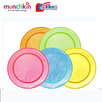 munchkin满趣健 五色盘儿童餐盘子五个装_250x250.jpg