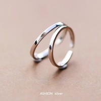 韩国铜镀银饰品韩版个性简约手 开口可调节宽版光面戒指 指环女_250x250.jpg