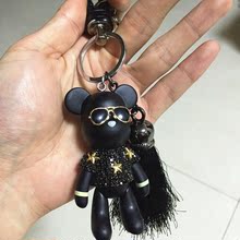 韩国创意暴力熊钥匙扣 汽车钥匙链挂件 卡通男女包包扣挂饰配饰