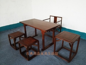 茶桌椅组合 新中式书桌 新中式茶楼家具 会所茶室家具 茶台