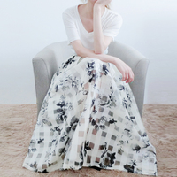 2015夏季新款两件套连衣裙A韩版气质修身印花短袖欧根纱套装长裙_250x250.jpg