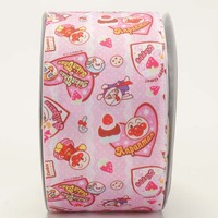 75mm彩色印刷丝带 粉色面包超人卡通螺纹织带 DIY发饰 A192_250x250.jpg