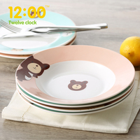 可爱餐具卡通早餐盘子碟子陶瓷牛排盘子菜盘家用西餐盘创意甜品盘_250x250.jpg