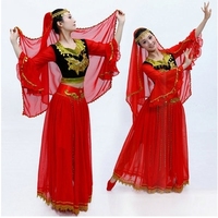 印度舞蹈服儿童舞蹈服装新疆民族演出服装女童舞台表演服维吾尔族_250x250.jpg