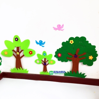 幼儿园教室班级墙面布置黑板报文化墙创意墙贴画居家装饰立体大树