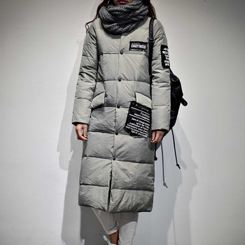 2015冬装新款潮羽绒服中长款加厚修身韩版显瘦过膝外套女