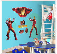 机器人钢铁侠英雄卡通动漫 儿童房男孩卧室床头教室装饰墙贴纸画_250x250.jpg