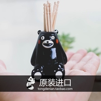 现货 日本代购 熊本熊 kumamon 牙刷架 牙签筒 牙签桶牙签罐 摆件_250x250.jpg