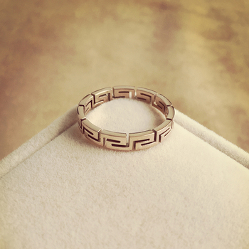 磨砂韩版时尚18k玫瑰金情侣戒指女对戒指环尾戒小指食指钛钢饰品