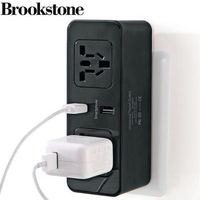 【顺丰包邮】Brookstone全球多功能插座2USB充电器带线插排插线板_250x250.jpg