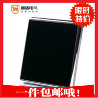 狮盾正品水晶开关插座面板 镜面空白面板 暗盒盖板 装饰面板白板_250x250.jpg
