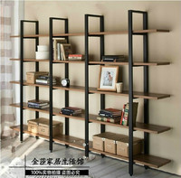 宜家书架特价钢木书架组合书架储物架置物架货架展示架木架可定做_250x250.jpg