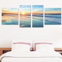 客厅沙发后面的装饰画 大海日出风景挂画 卧室床头画无框画墙壁画_250x250.jpg