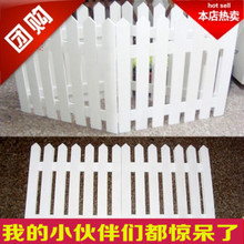 白色木栏栅围栏花园庭院装饰塑料小栅栏