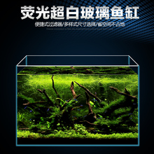 超白鱼缸 造景鱼缸 中型小型玻璃缸 乌龟缸 荧光创意鱼缸 水族箱