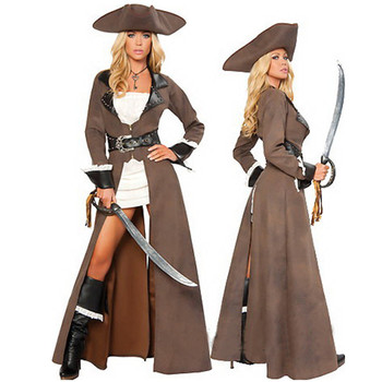 新款万圣节cosplay服装服装 加勒比海盗女款游戏服骑士装角色扮演