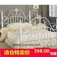 特价加固型铁艺床1.5米白色铁床1.2米铁架子床双人床公主床1.8米_250x250.jpg