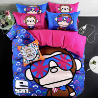 猴子可爱纯棉四件套1.5/1.8m卡通动漫儿童床单三件套床上用品全棉_250x250.jpg
