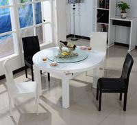 餐桌 餐椅现代简约烤漆工艺可伸缩豪华餐桌 带转盘钢化玻璃餐桌_250x250.jpg