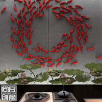 陶瓷鲤鱼群创意立体墙饰 简约现代家居软装设计酒店墙壁3D装饰品_250x250.jpg