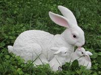 仿真兔子摆件田园庭院花园摆设动物创意家居装饰品礼品树脂工艺品_250x250.jpg