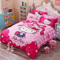 纯棉凯蒂猫hellokitty床单四件套卡通儿童全棉被套三件套床上用品_250x250.jpg