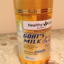 澳洲代购Healthy Care儿童孕妇羊奶片 全家补钙羊奶咀嚼片 香草味