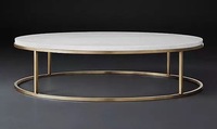 金色椭圆形白色大理石不锈钢茶几简约现代客厅边几创意设计师矮桌_250x250.jpg