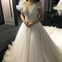 2016新款韩式新娘结婚一字肩婚纱礼服齐地拖尾性感抹胸露背婚纱