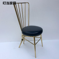 不锈钢餐椅皮椅简约现代单椅金色皮革软包椅时尚酒店餐桌椅靠背椅_250x250.jpg