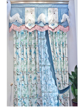 韩日公主水墨画树叶绿野仙踪淡绿纱遮光窗帘 全国实体店上门设计