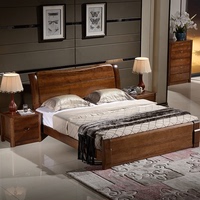 胡桃木床全实木床1.8 1.5米 简约现代中式床双人床大婚床卧室家具_250x250.jpg