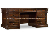 人气大办公桌 写字桌 书桌 美式风格 全实木 深色 原木家具定制_250x250.jpg