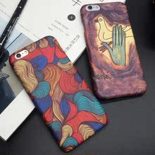 韩风个性涂鸦艺术纹和平鸽iPhone6s手机壳苹果6s plus磨砂硬壳5.5