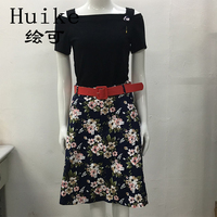 huike/绘可 HK16XT061 专柜正品2016新款夏装露肩印花裙两件套女_250x250.jpg