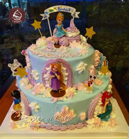 迪士尼公主灰姑娘 睡美人 美人鱼 白雪公主玩偶生日蛋糕速递配送_250x250.jpg
