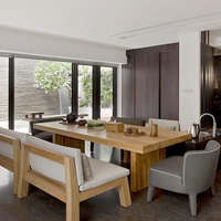 美式复古做旧全实木餐桌椅组合原木咖啡厅休闲长桌现代简约长方形_250x250.jpg
