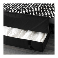宜家IKEA利克赛单人双人沙发床储物盒床上用品收纳箱黑色正版_250x250.jpg